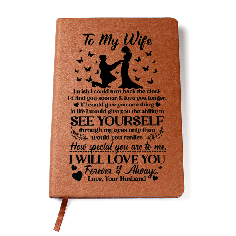 To My Wife Sooner – Leather Journal